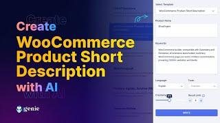 GetGenie AI Template : WooCommerce Product Short Description