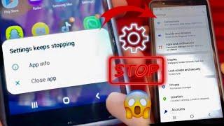Settings not opening | Samsung settings keeps stopping | settings not open