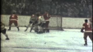 Gordie Howe vs. Maurice Richard Detroit Red Wings vs. Montreal Canadiens, 1960 color 8mm Film