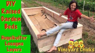 DIY How To Build Raised Garden Beds for Hugelkultur Lasagna Layers - Part 1 (EP-54)