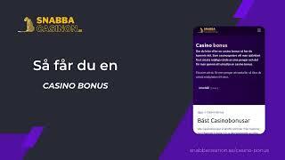 Casino bonus - Så blir du tilldelad en bonus genom snabbacasinon.se