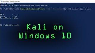 Install Kali Linux on Windows 10 from the Microsoft Store (Windows Subsystem for Linux) [Tutorial]