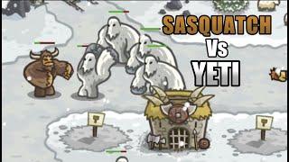 YETI vs SASQUATCH - KIngdom Rush1 - ICEWIND PATH