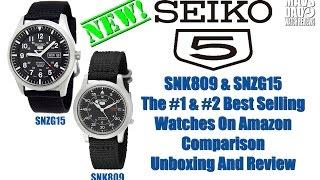 Seiko 5 SNK809 & SNZG15 Comparison | The #1 & #2 Best Selling Watches On Amazon Unbox & Review