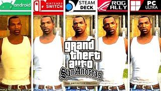 GTA San Andreas - Definitive Edition | Android vs Switch vs Steam Deck vs ROG Ally vs PC Ultra | 4K