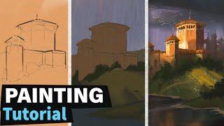 How to Paint Environment Concept Art ( Start to Finish )