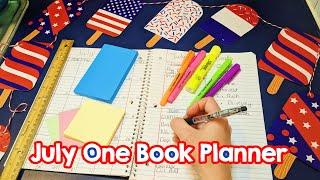 July 2025 All In One Planner Plan With Me Minimal Bullet Journal Setup For Productivity #planwithme