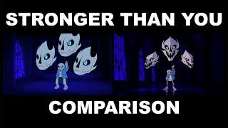 Comparison of Stronger than you - Chara Response (Undertale Animation Parody)