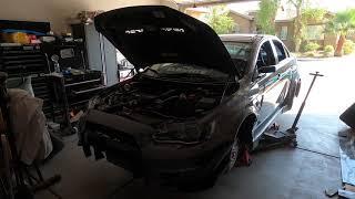 Varis Widebody Mitsubishi Evo X airlift air suspension install