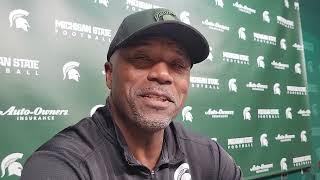 Michigan State wide receivers coach Courtney Hawkins previews Wisconsin