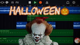 Making a SPOOKY Beat on GarageBand iOS #2! (HALLOWEEN)