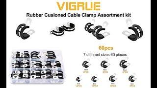 Product show||VIGRUE-60pcs 304 Stainless Steel Rubber Cushion Pipe Clamps kit