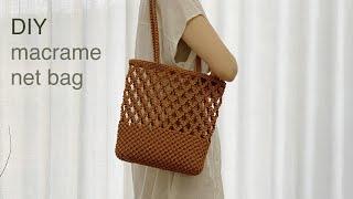 DIY | macrame shoulder net bag | 마크라메 숄더 네트 백