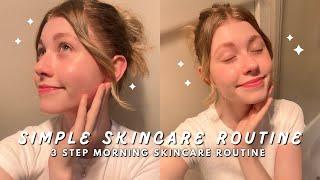 SUPER SIMPLE morning skincare routine  || 3 STEP skincare