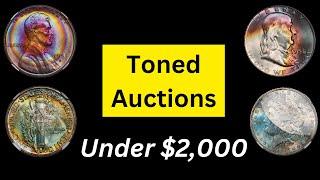 Top toned coin auctions under $2,000 on GreatCollections this week