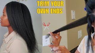 How to Trim Your Own Hair Ends at Home - Selina Zinchuk