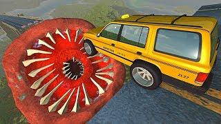 Beamng drive - Open Bridge Crashes over Mongolian Dëath Worm