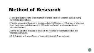 Presentasi IJCST2020 Dimensions reduction of vibration signal features