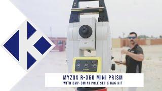 Myzox R-360 Mini Prism with Leica iCON iCR70 Robotic Total Station