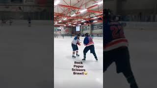 Beer League Hockey Fight (killer celly at the end)! #shorts #hockey #hockeyfight