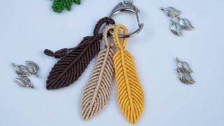 Macrame keychain | DIY Handmade Macrame | How to make Macrame feathers 