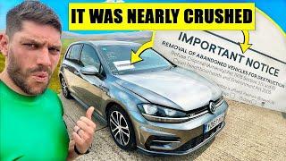 THIS ABANDONED VW GOLF WAS NEARLY CRUSHED!!... WHY??