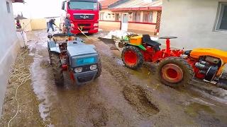 8 tons MAN Truck pulled by 2 mini tractors 4x4 /FORZA PASQUALI