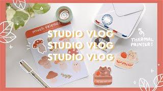 studio vlog ep.07  preparing and packing new orders (ft. phomemo!)