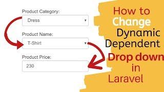 Laravel Dynamic Dependent  Dropdown