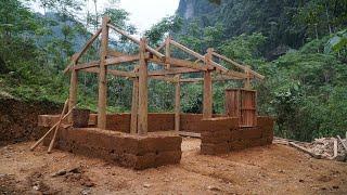 Ancient technique to build a house with nature materials-Simple but enough | Primitive Skills