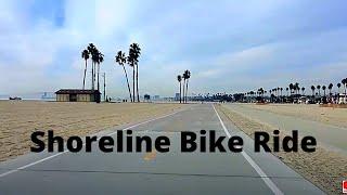 Bike Ride on the Long Beach Shoreline Bike Path, Long Beach CA {4K}