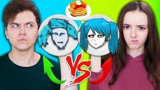 ВЫБЕРИ ЧЕЙ БЛИН ЛУЧШЕ БЛИННЫЙ ЧЕЛЛЕНДЖ PANCAKE ART CHALLENGE Рисуем Блинами с ВЭЛЛ DIY