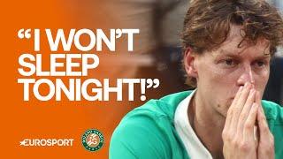 REACTION: Jannik Sinner reacts after losing French Open final classic against Carlos Alcaraz 