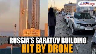 Russia: Debris Falls As Drone Hits Saratov City's Tallest Building | Asianet Newsable