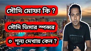 সৌদি স্পন্সর শূন্য দেখায় কেন | How to Check Saudi Mofa | Saudi Visa Check |