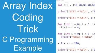 Array Index Coding Trick | C Programming Example