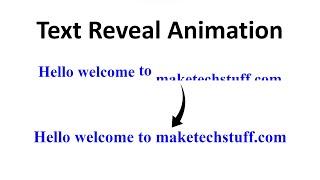 Text Reveal Animation Using JavaScript. | Text Appears With Wave Effect.