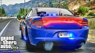 Playing GTA 5 As A POLICE OFFICER Highway Patrol| GSP|| GTA 5 Lspdfr Mod| 4K