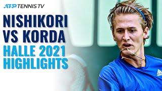 Kei Nishikori vs Sebastian Korda | Halle 2021 Highlights