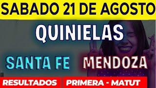 Quinielas Primera y matutina de Santa fé y Mendoza Sábado 21 de Agosto