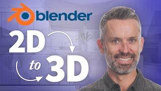 Blender Tutorial – How To Create a 3D Model from 2D Files (in 5 EASY steps)