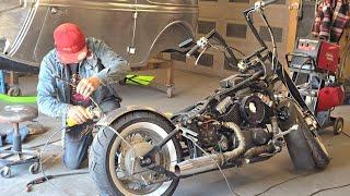 This 5-Day Bike Build Might Not Happen... The Sissy Bar Fabrication Just Took a Wild Turn!!! 