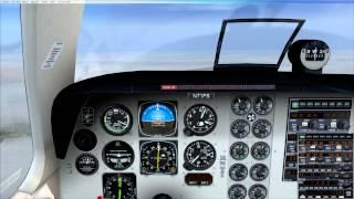 FSX ILS Tutorial.  How to fly an ILS approach. Procedural hand flown ILS from transition to minima.