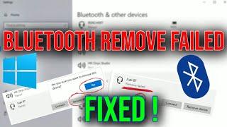 How to remove Bluetooth device on windows "Remove Failed" - SOLVED #bluetooth #windows #fixed