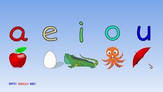  Fun and Fast Short Vowel Phonics Song "aeiou" with actions. (Grade 1)