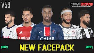 PES 2019 | NEW FACEPACK V59 CPK & SIDER VERSION | FACE MIXED