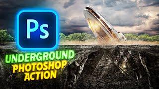 Under Ground Photo Manipulation in Photoshop | How to Use Photoshop Action