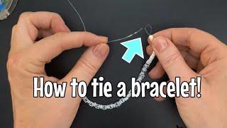 How to tie a bracelet! Elastic bracelet knot - strong beaded bracelets