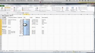 Business Tutorial: How to use Excel for Receipts