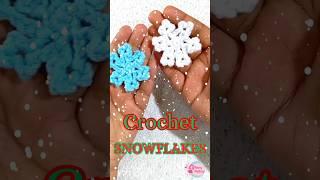 Let's crochet a simple SNOWFLAKE ️️️ #crochet #shorts #christmas #snow #crochettutorial #easy